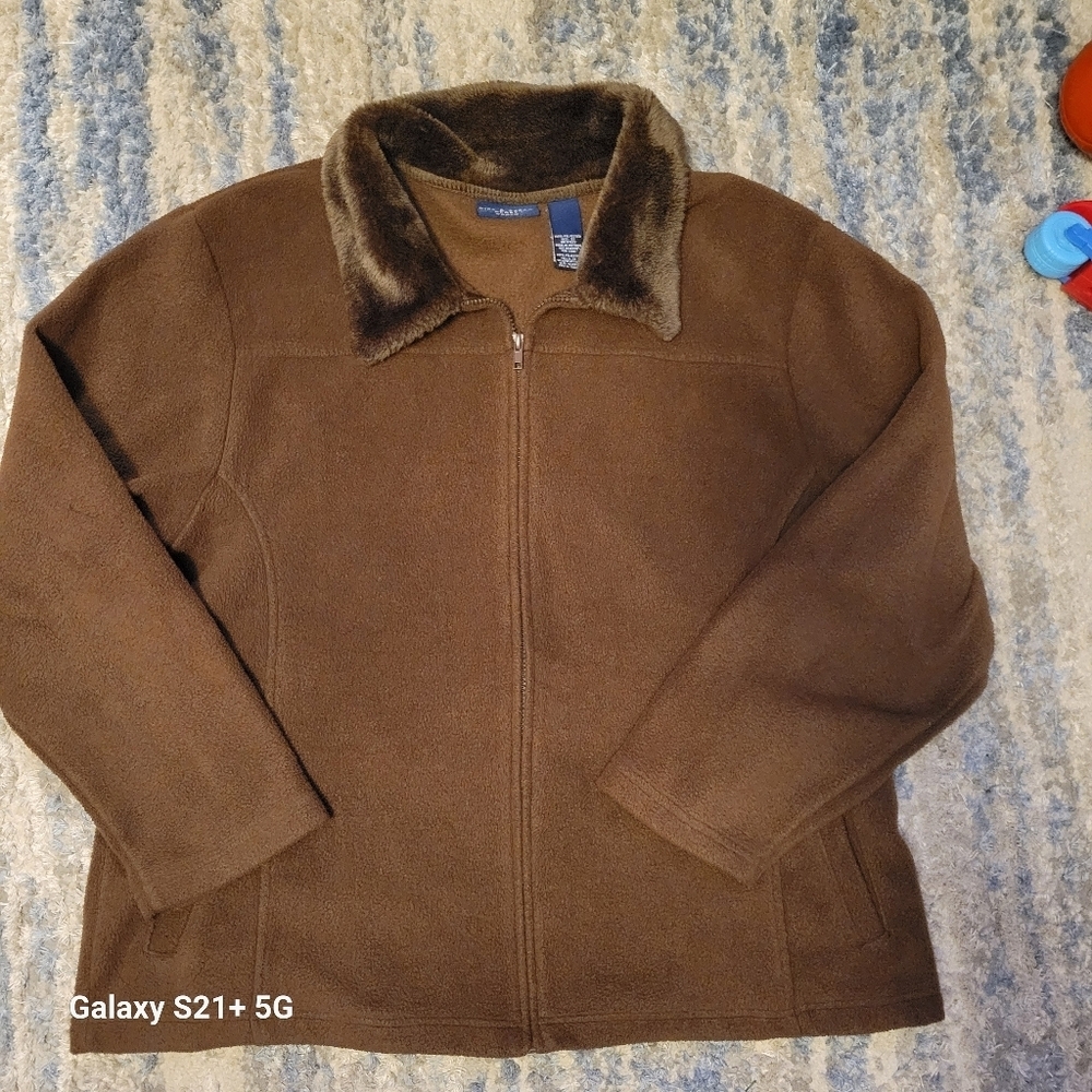 Nick & Sarah faux fur collar jacket size 2X
